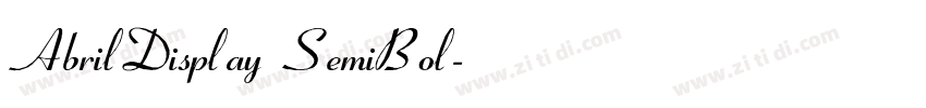 AbrilDisplay SemiBol字体转换